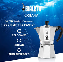 Cafetera Italiana Bialetti Océana Moka Express de 4 y 6 tazas - Café Central