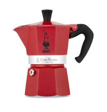 Cafetera Italiana Bialetti Moka Express de 3 y 6 tazas Roja - Café Central